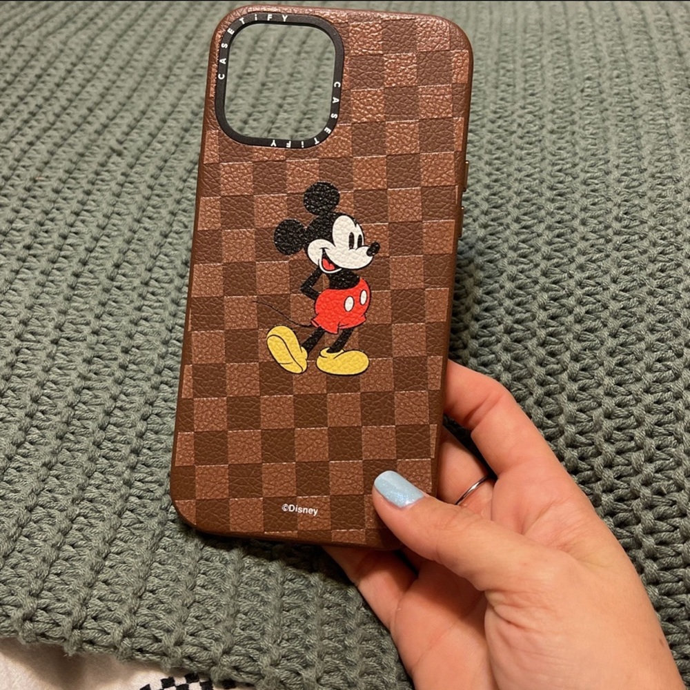 Casetify iphone 12 pro max Mickey Leather LIKE NEW